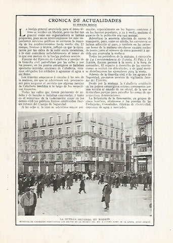 LAMINA BLANCO Y NEGRO 7623: Huelga general en Madrid