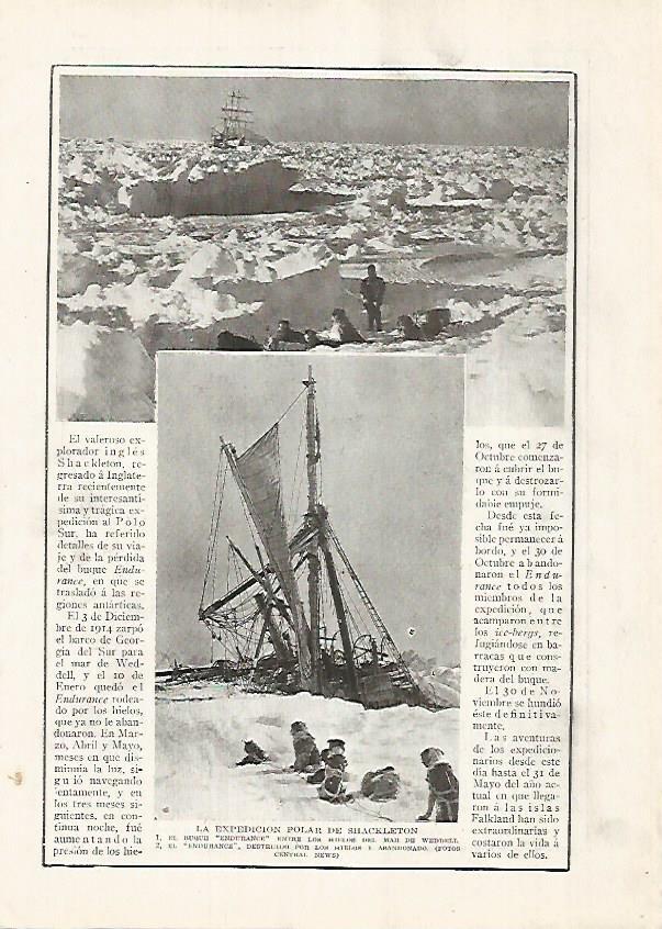 LAMINA BLANCO Y NEGRO 7625: Expedicion polar de Shackleton