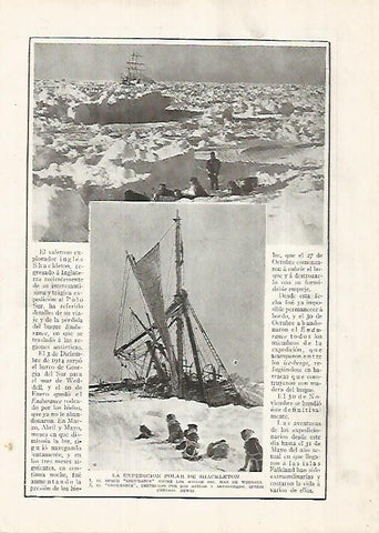 LAMINA BLANCO Y NEGRO 7625: Expedicion polar de Shackleton