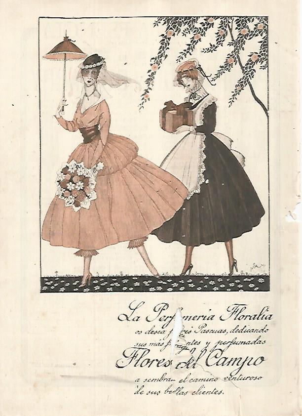 LAMINA BLANCO Y NEGRO 7634: Publicidad de Perfumeria Floraria
