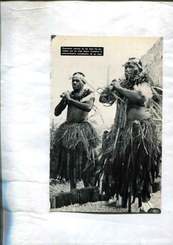 Foto: Nativos de las islas Fiji y Templo de Wevurukannala en Ceilan