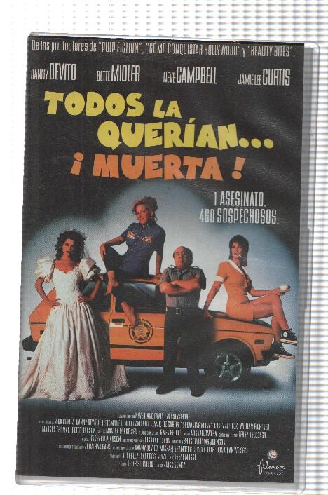 VHS-Cine: TODOS LA QUERIAN MUERTA - Danny DeVito, Bette Midler (Filmax 2001)