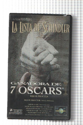 VHS-Cine: LA LISTA DE SCHINDLER - Steven Spielberg (Universal 1994)