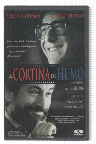 VHS-Cine: LA CORTINA DE HUMO - Dustin Hoffman, Robert De Niro (Aurum 1998)