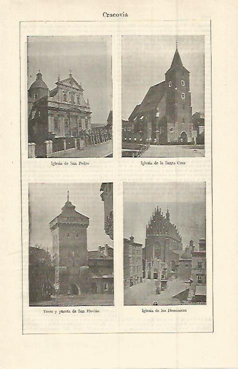 LAMINA ESPASA 15147: Iglesia de San Pedro y De la Santa Cruz de Cracovia Polonia