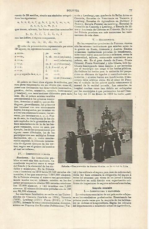 LAMINA ESPASA 15177: Procesion de Pascua en Polonia