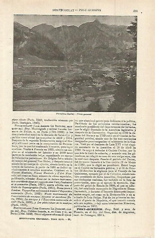 LAMINA ESPASA 15227: Vista de Pontebba Italia