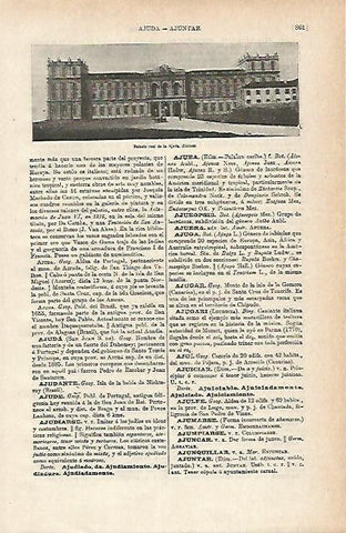 LAMINA ESPASA 15495: Palacio Real de la Ajuda en Lisboa