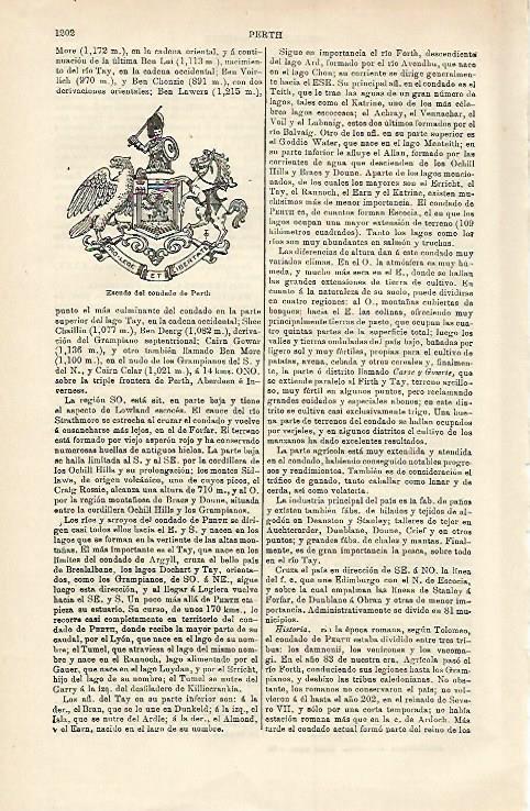 LAMINA ESPASA 15807: Escudo del Condado de Perth Escocia