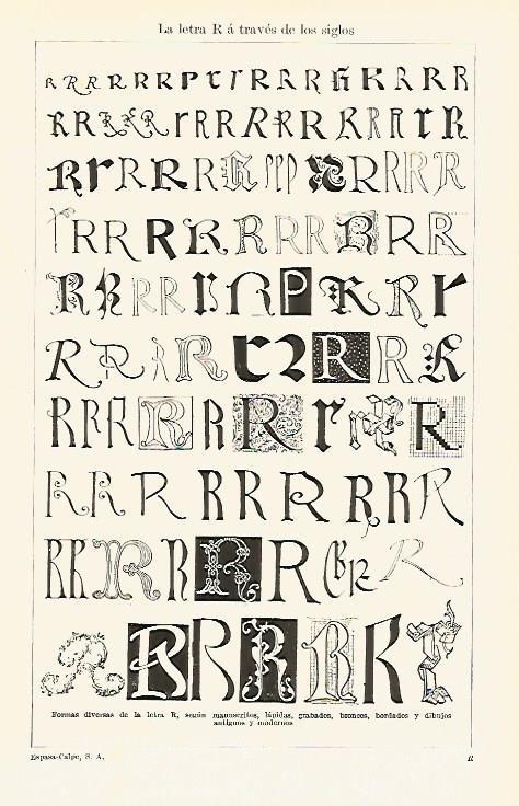 LAMINA ESPASA 15871: La letra R a traves de los siglos