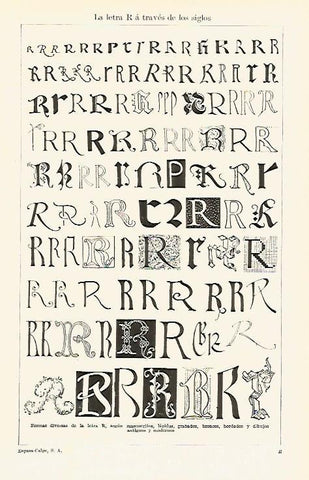LAMINA ESPASA 15871: La letra R a traves de los siglos