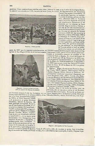 LAMINA ESPASA 15913: Vistas de Ragusa Italia