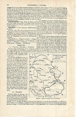 LAMINA ESPASA 15175: Mapa del reparto de la Alta Silesia Polonia