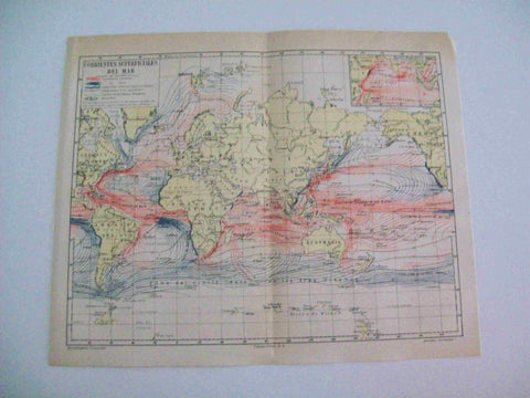 LAMINA ESPASA 15055: Mapa de las corrientes superficiales del mar