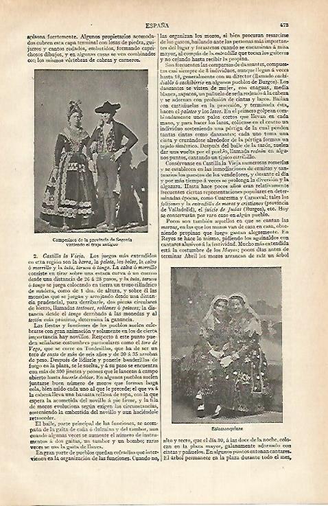 LAMINA ESPASA 15650: Campesinos de Segovia y mujeres de Salamanca