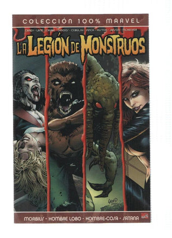 Coleccion 100% MARVEL: LA LEGION DE MONSTRUOS - Morbius, Hombre Lobo, Hombre Cosa, Satana (Panini 2007)