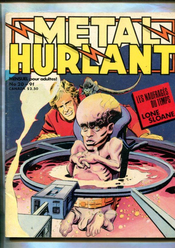 Metal Hurlant revista edicion francesa numero 20: Les naufrages du temps (Gillon)