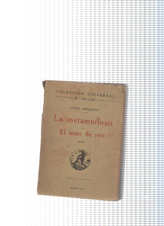 Coleccion Universal numero 294 a 297: La Metamorfosis- El Asno de oro