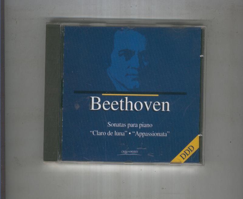 CD: BEETHOVEN : Sonata para piano: Claro de Luna y appasionata, coleccion Orbys Fabbry