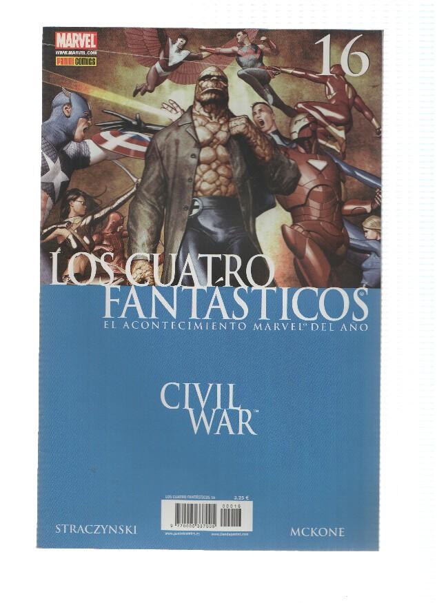 LOS 4 FANTASTICOS, Año 2, Numero 16: Civil War (Panini 2007)