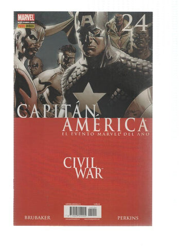CAPITAN AMERICA, Año 3, Numero 24: Tambores de Guerra 3  (Panini 2008)