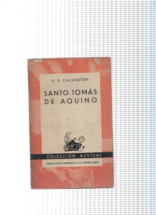 Coleccion Austral numero 20: Santo Tomas de Aquino