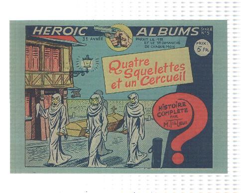 Postal MAURICE TILLEIUX, Numero 01: Heroic-Albums Numero 5 de 1947 (Editions de l'Elan)
