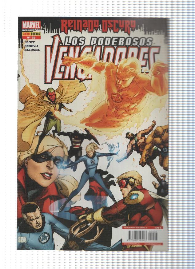 LOS PODEROSOS VENGADORES, Volumen 1, Numero 25: Poderosos / Fantasticos 1 - Slott (Panini 2010)
