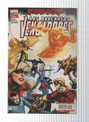 LOS PODEROSOS VENGADORES, Volumen 1, Numero 25: Poderosos / Fantasticos 1 - Slott (Panini 2010)