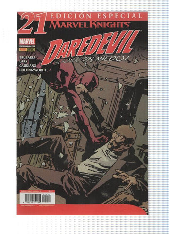 Marvel Knights: DAREDEVIL, Volumen 2: Numero 21 Edicion Especial - Ed Brubaker (Panini 2007) 