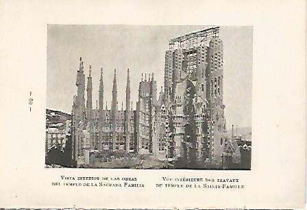 LAMINA 8739: Vista interior de las obras de la Sagrada Familia