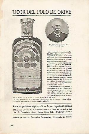 LAMINA 8743: Publicidad de Licor del Polo de Orive