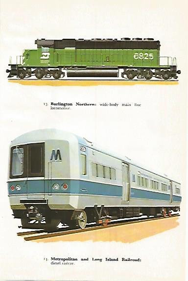 LAMINA 8749:  Burlington Notheren. Metropolitan and Long Island Railroad