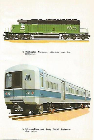 LAMINA 8749:  Burlington Notheren. Metropolitan and Long Island Railroad