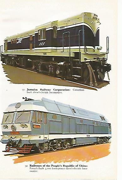 LAMINA 8751: Jamaica Railway Corporation. Railways of the People s Republic of China