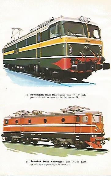 LAMINA 8758: Norwegina State Railways. Swedish State Railways