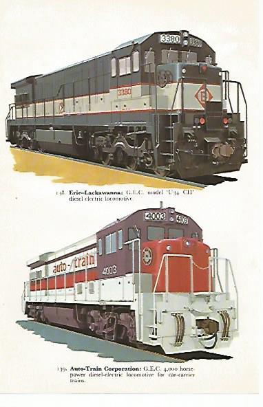 LAMINA 8759: Erie Lackawanna. Auto train Corporation