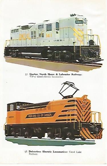 LAMINA 8760-a: Quebec North Shore& Labrador Railway. Driverless Electric Locomotive