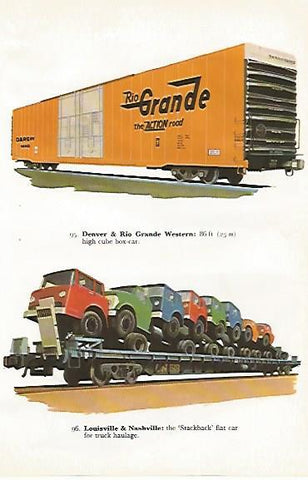 LAMINA 8761: Denver & Rio Grande Westeern. Louisville & Nashville