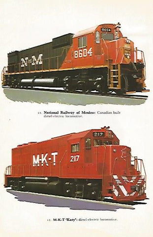 LAMINA 8762: National Railway of Mexico. M-K-T Katy