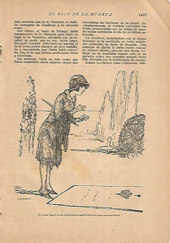 LAMINA 8781: Dibujo de Longoria