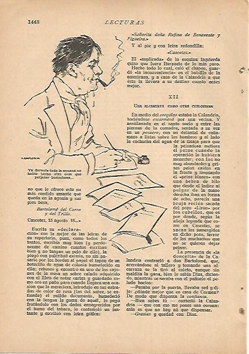 LAMINA 8791: Dibujo de Longoria para Justa y Rufina de Juan Muñoz