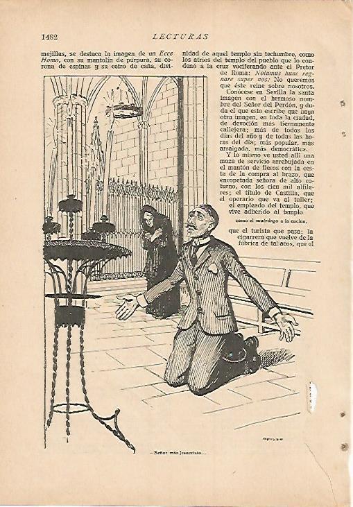 LAMINA 8805: Dibujo de Rapsomanikis para el relato El hombre de la suerte