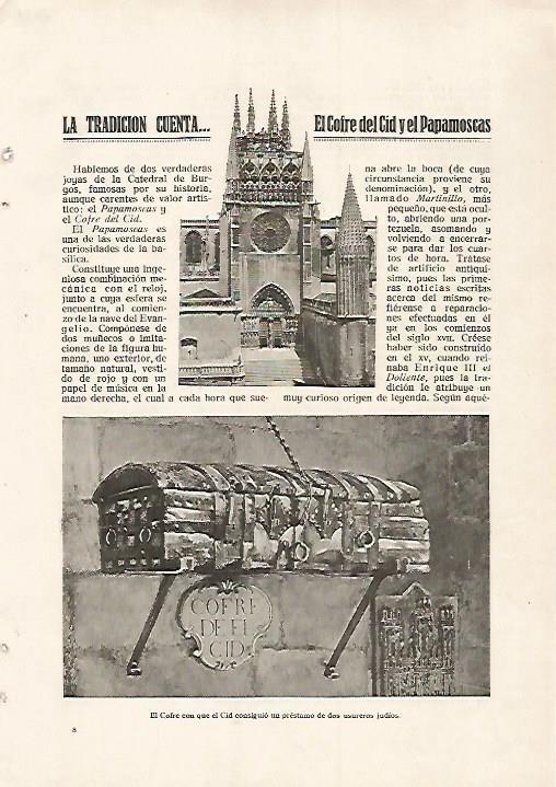 LAMINA 8811: Cofre del Cid en la Catedral de Burgos