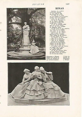 LAMINA 8813: Monumento a Becquer en Sevilla