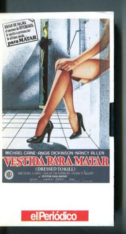 VHS: Vestida para matar por Michael Caine y Angie Dickinson