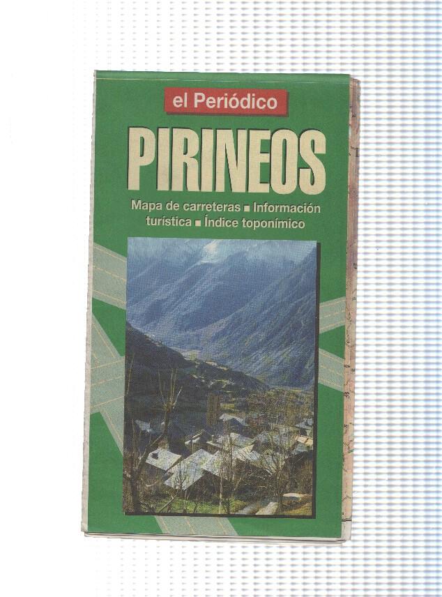 Pirineos. Mapa de carreteras, escala 1:360.000