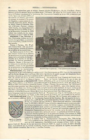 LAMINA ESPASA 23122: Catedral de Peterborough Inglaterra