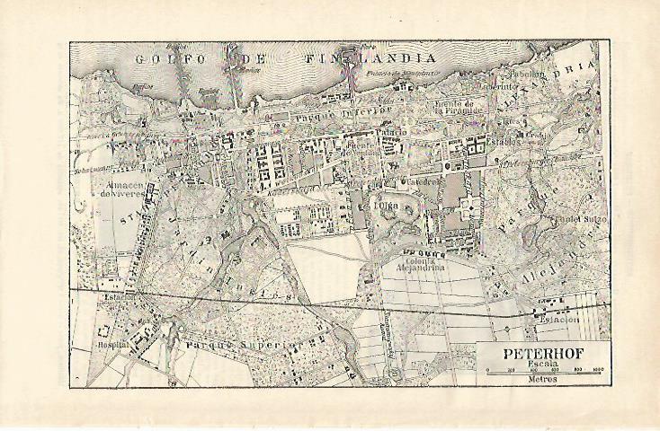 LAMINA ESPASA 23123: Plano de Peterhof
