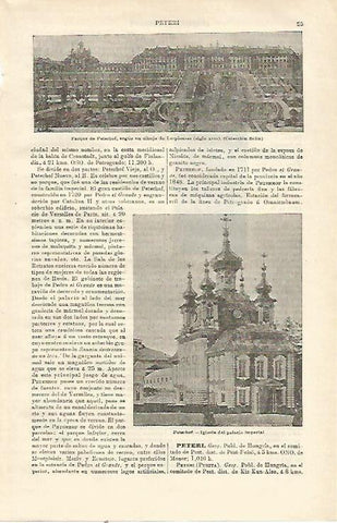 LAMINA ESPASA 23124: Iglesia del palacio imperial de Peterhof